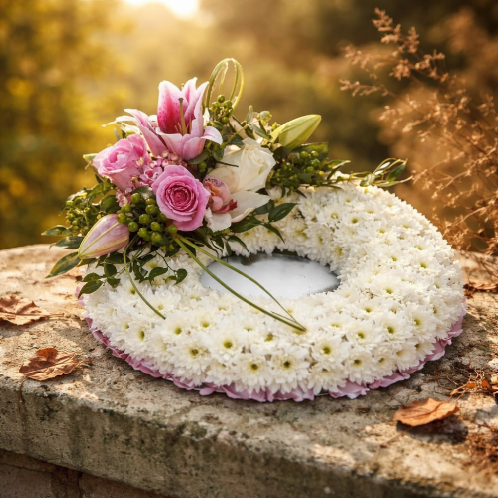 Pink Massed Wreath