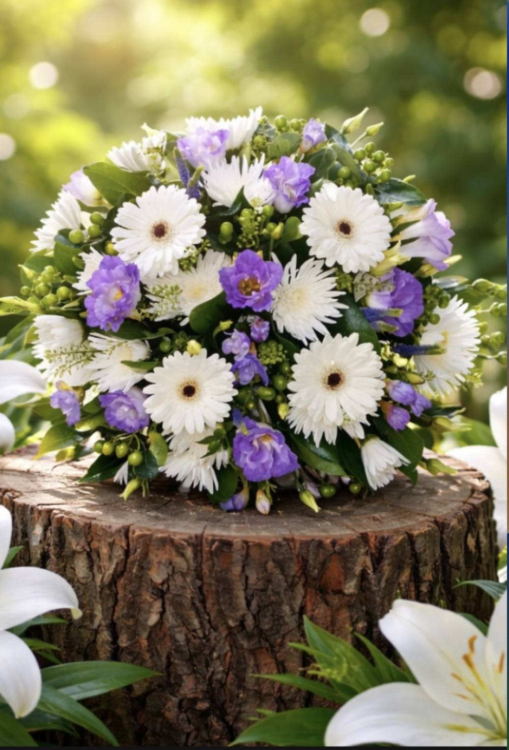 Posy Purple and white