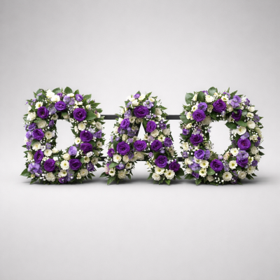 Letters SYM-341 - A beautifully personal tribute made using a selection of the freshest flowers. Choose your letters and simply let us know your requirements when ordering.
